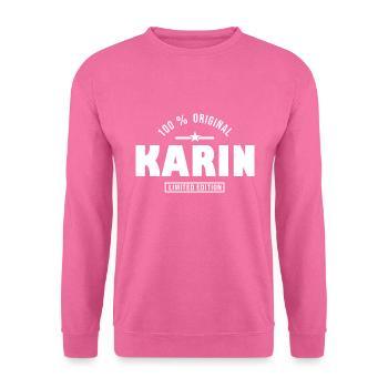 Karin, karin - Sweat-shirt Unisexe - rose - Devant