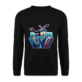 Parkour - Unisex Pullover - Schwarz - Vorne - Alina (178cm) & Michal (187cm)