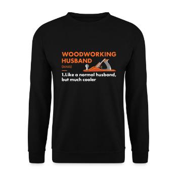 Menuisier Mari Définition Travail du bois - Sweat-shirt Unisexe - noir - Devant - Alina (178cm) & Michal (187cm)