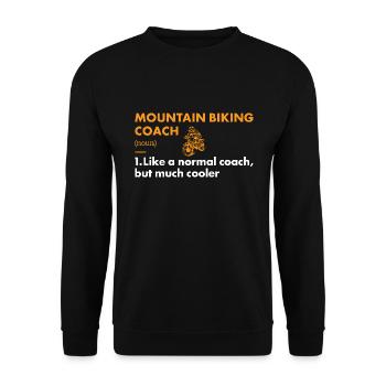 Biker Coach Definition Mountain Biking - Unisex Sweatshirt - black - Front - Alina (178cm) & Michal (187cm)
