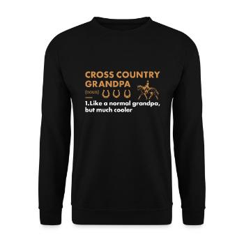 Rider Grandpa Definition Cross Country - Unisex Pullover - Schwarz - Vorne - Alina (178cm) & Michal (187cm)