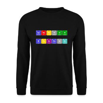 Génération cerveaux - Sweat-shirt Unisexe - noir - Devant - Alina (178cm) & Michal (187cm)