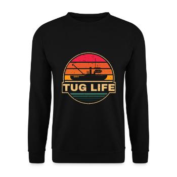 Schlepper Schleppboot Tug Life - Sweat-shirt Unisexe - noir - Devant - Alina (178cm) & Michal (187cm)
