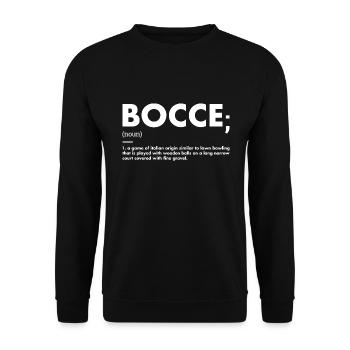 Sport Définition Bocce - Sweat-shirt Unisexe - noir - Devant - Alina (178cm) & Michal (187cm)