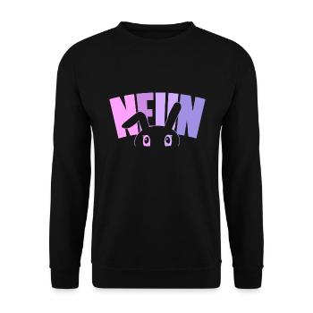 9. Geburtstag Mädchen 9 Jahre alt Hase Häschen - Unisex Pullover - Schwarz - Vorne - Alina (178cm) & Michal (187cm)