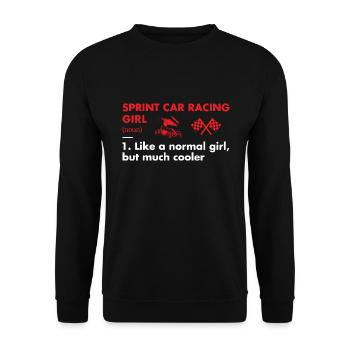 Sport Girl Definition Sprint Car Racing - Unisex Sweatshirt - black - Front - Alina (178cm) & Michal (187cm)