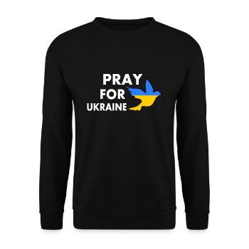 Pray for ukraine - Unisex Pullover - Schwarz - Vorne - Alina (178cm) & Michal (187cm)