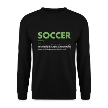 Sport Definition Soccer - Unisex Pullover - Schwarz - Vorne - Alina (178cm) & Michal (187cm)