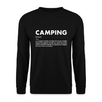 Camper Definition Camping - Unisex Sweatshirt - black - Front - Alina (178cm) & Michal (187cm)