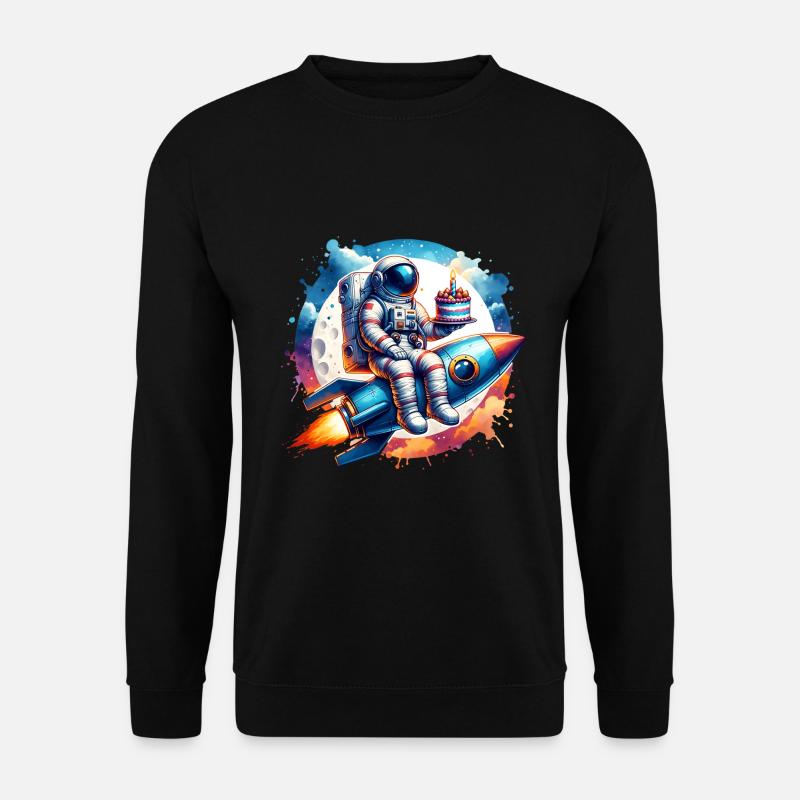 Astronaut Rakete Geburtstag - Unisex Pullover - Schwarz