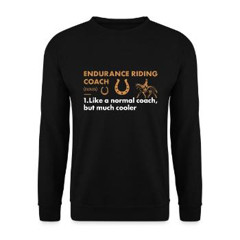Rider Coach Definition Endurance Riding - Unisex Pullover - Schwarz - Vorne - Alina (178cm) & Michal (187cm)