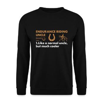 Rider Uncle Definition Endurance Riding - Unisex Pullover - Schwarz - Vorne - Alina (178cm) & Michal (187cm)