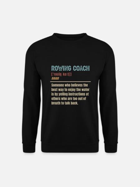 Ruderboot Rudern Rudersport Trainer Ruderer - Unisex Pullover - Schwarz