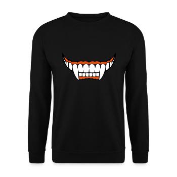 Vampire's teeth - Unisex Sweatshirt - black - Front - Alina (178cm) & Michal (187cm)