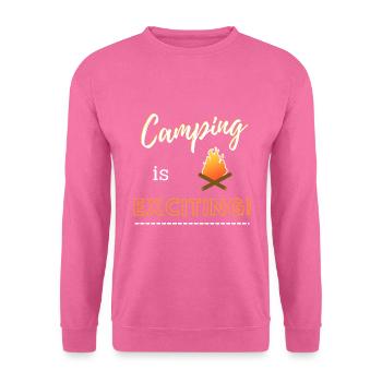 Camping is exciting! - Unisex Sweatshirt - pink - Front