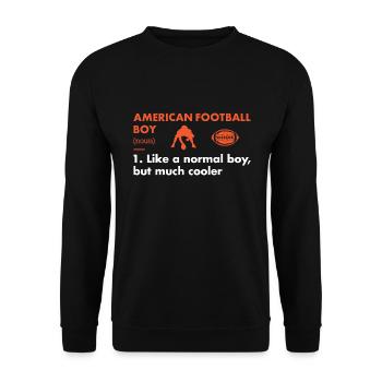 Sport Boy Définition Football américain - Sweat-shirt Unisexe - noir - Devant - Alina (178cm) & Michal (187cm)