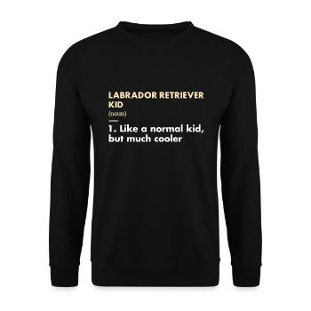 Labrador Retriever Kid Definition - Unisex Sweatshirt - black - Front - Alina (178cm) & Michal (187cm)
