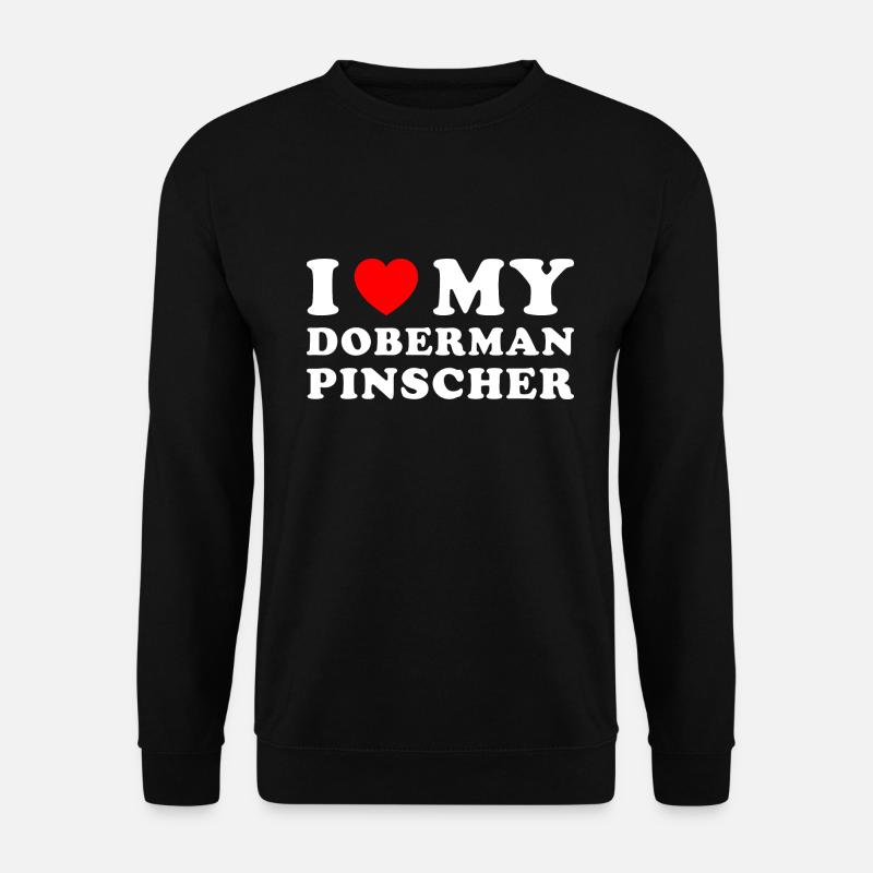J’aime mon Doberman Pinscher - Sweat-shirt Unisexe - noir