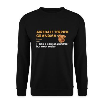 Airedale Terrier Grand-mère Définition - Sweat-shirt Unisexe - noir - Devant - Alina (178cm) & Michal (187cm)