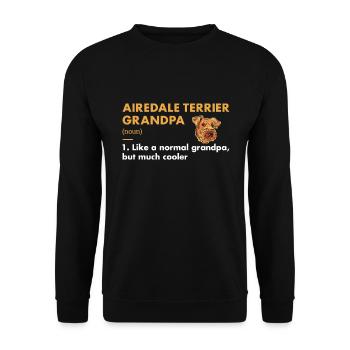 Airedale Terrier Grand-père Définition - Sweat-shirt Unisexe - noir - Devant - Alina (178cm) & Michal (187cm)