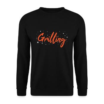 Griller Grilling - Unisex Pullover - Schwarz - Vorne - Alina (178cm) & Michal (187cm)