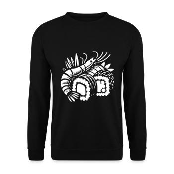 Sushi Time – Perfect for Japan fans - Unisex Sweatshirt - black - Front - Alina (178cm) & Michal (187cm)