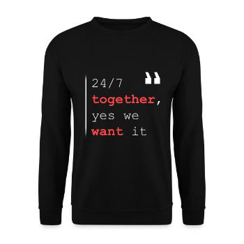 24/7 together - Unisex Sweatshirt - black - Front - Alina (178cm) & Michal (187cm)