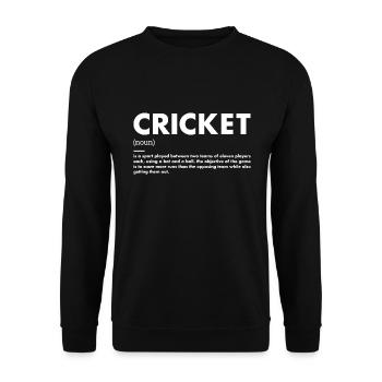 Sport Definition Cricket - Unisex Pullover - Schwarz - Vorne - Alina (178cm) & Michal (187cm)