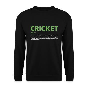 Sport Definition Cricket - Unisex Pullover - Schwarz - Vorne - Alina (178cm) & Michal (187cm)