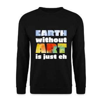 Professeur d’art Drôle de dicteur Cours d’art Cours d’art - Sweat-shirt Unisexe - noir - Devant - Alina (178cm) & Michal (187cm)