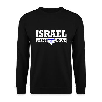 Israel - Unisex Pullover - Schwarz - Vorne - Alina (178cm) & Michal (187cm)