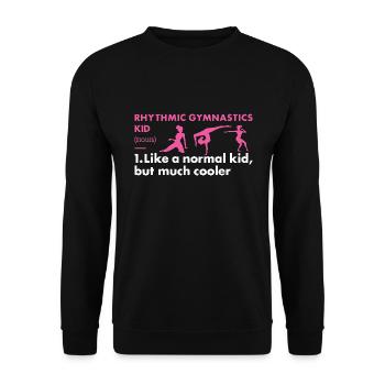Gymnast Kid Definition Rhythmic Gymnastics - Unisex Pullover - Schwarz - Vorne - Alina (178cm) & Michal (187cm)