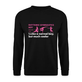 Gymnast Boy Definition Rhythmic Gymnastics - Unisex Pullover - Schwarz - Vorne - Alina (178cm) & Michal (187cm)