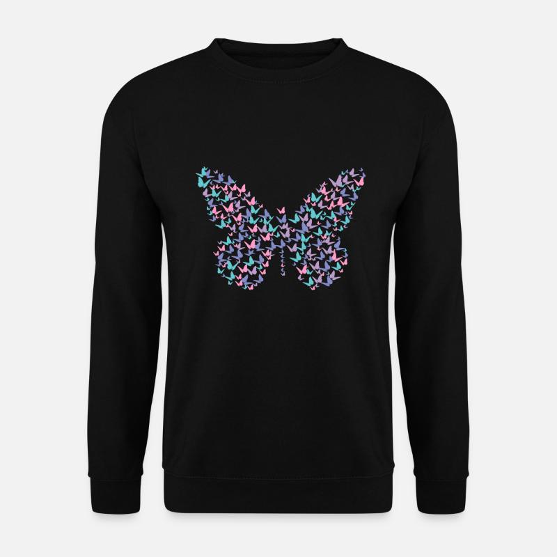 Butterflies in butterfly - Unisex Sweatshirt - black