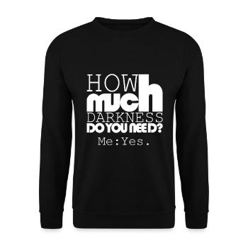 Combien d’obscurité ? - Sweat-shirt Unisexe - noir - Devant - Alina (178cm) & Michal (187cm)