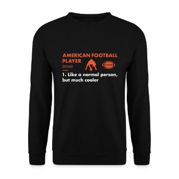 Sport Player Definition American Football - Unisex Pullover - Schwarz - Vorne - Alina (178cm) & Michal (187cm)