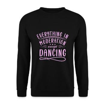 Tanzen Spruch Ballsaal Paartanz Tanz Tanzfläche - Unisex Pullover - Schwarz - Vorne - Alina (178cm) & Michal (187cm)