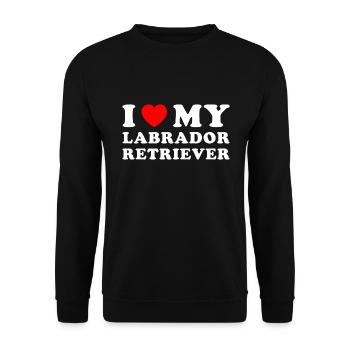 I Love My Labrador Retriever - Unisex Sweatshirt - black - Front - Alina (178cm) & Michal (187cm)