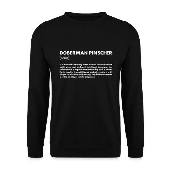 Doberman Pinscher Definition - Unisex Sweatshirt - black - Front - Alina (178cm) & Michal (187cm)