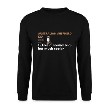 Dog Aussie Kid Definition - Unisex Pullover - Schwarz - Vorne - Alina (178cm) & Michal (187cm)