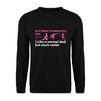 Gymnast Dad Definition Rhythmic Gymnastics - Unisex Pullover - Schwarz - Vorne - Alina (178cm) & Michal (187cm)