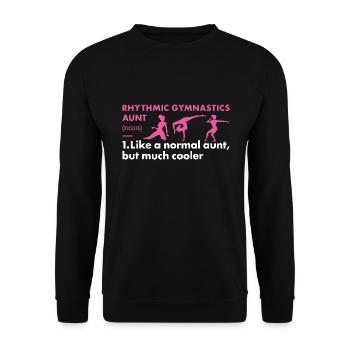Gymnast Aunt Definition Rhythmic Gymnastics - Unisex Pullover - Schwarz - Vorne - Alina (178cm) & Michal (187cm)