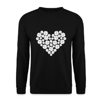 Pickleball Heart - Unisex Sweatshirt - black - Front - Alina (178cm) & Michal (187cm)