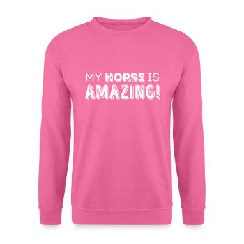 Mon cheval est génial. - Sweat-shirt Unisexe - rose - Devant