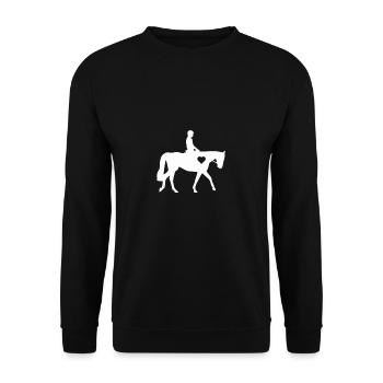 Cheval cheval cavalier cadeau cavalier - Sweat-shirt Unisexe - noir - Devant - Alina (178cm) & Michal (187cm)