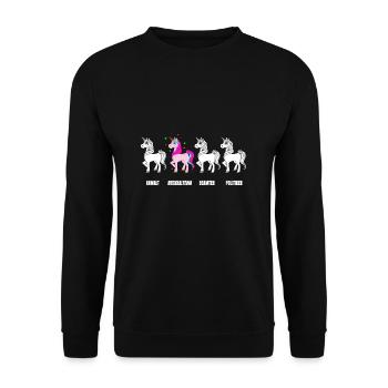 Lustig Buchhalterin Steuerberaterin Fibu Geschenk - Unisex Pullover - Schwarz - Vorne - Alina (178cm) & Michal (187cm)