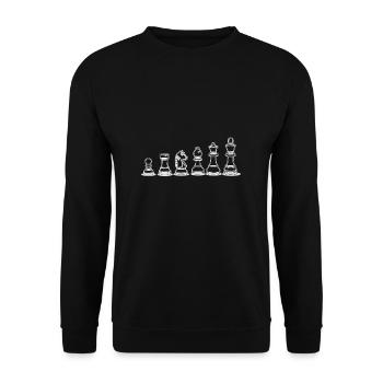 Cadeau pour un jeu d'échecs stratégique - Sweat-shirt Unisexe - noir - Devant - Alina (178cm) & Michal (187cm)