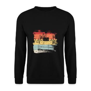Programmation cadeau Heartbeat IT Coder Programmer - Sweat-shirt Unisexe - noir - Devant - Alina (178cm) & Michal (187cm)