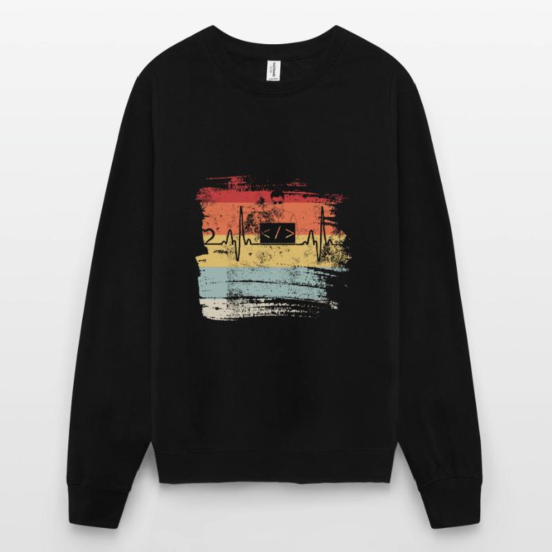 Programmation cadeau Heartbeat IT Coder Programmer Sweat-shirt Unisexe
