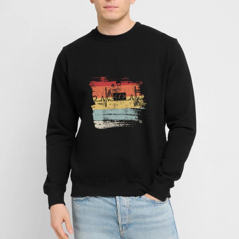 Programmation cadeau Heartbeat IT Coder Programmer Sweat-shirt Unisexe